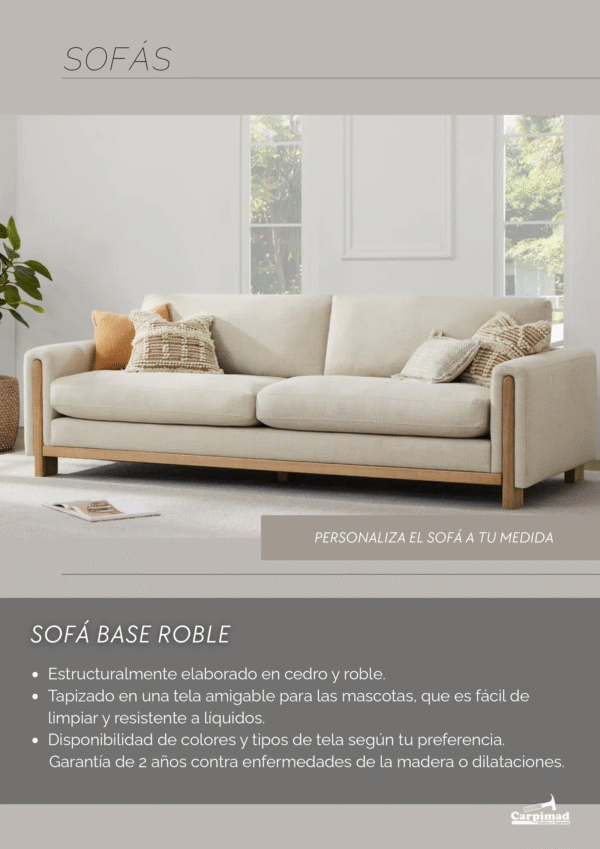 Sofá Base Roble